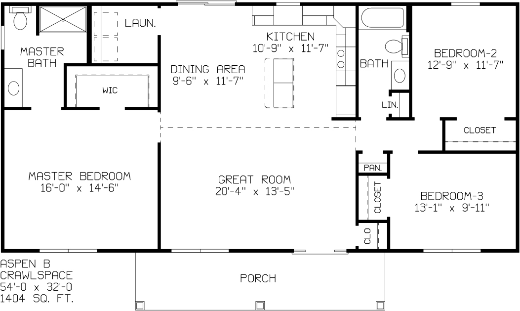 Aspen B – Freedom Series first floor plan
